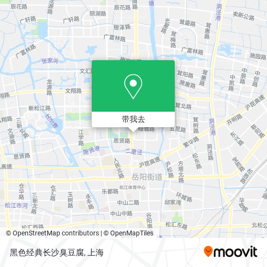 黑色经典长沙臭豆腐地图