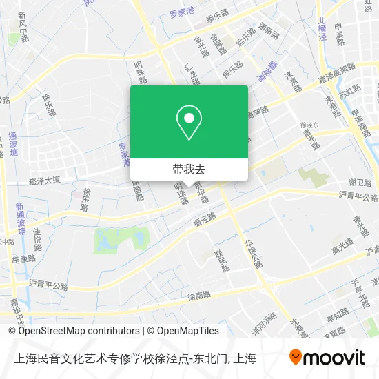 上海民音文化艺术专修学校徐泾点-东北门地图