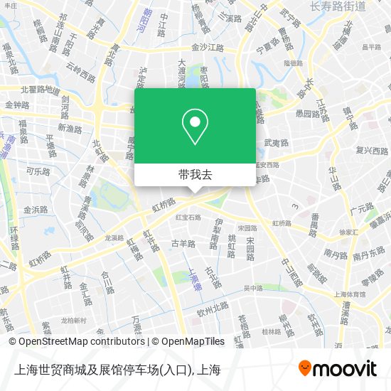上海世贸商城及展馆停车场(入口)地图
