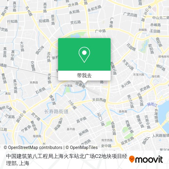 中国建筑第八工程局上海火车站北广场C2地块项目经理部地图