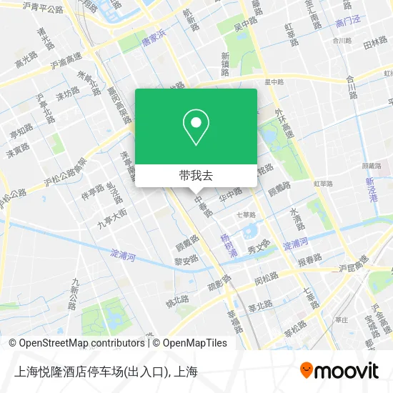 上海悦隆酒店停车场(出入口)地图