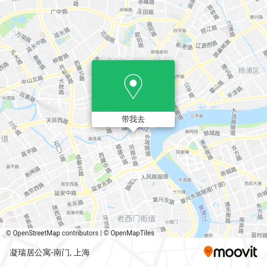凝瑞居公寓-南门地图