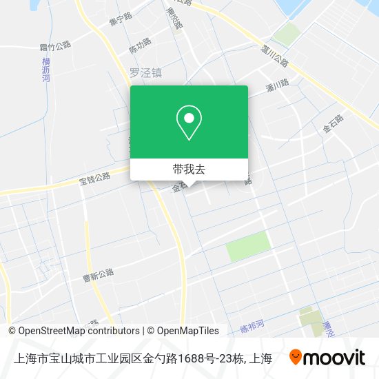 上海市宝山城市工业园区金勺路1688号-23栋地图