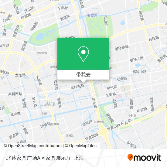 北蔡家具广场A区家具展示厅地图