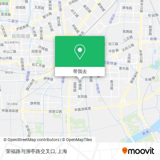 荣福路与泖亭路交叉口地图