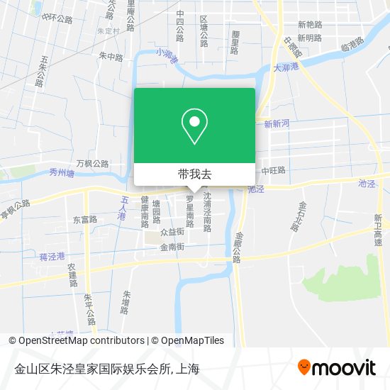 金山区朱泾皇家国际娱乐会所地图