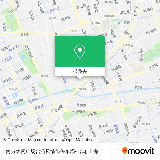 南方休闲广场台湾风情街停车场-出口地图
