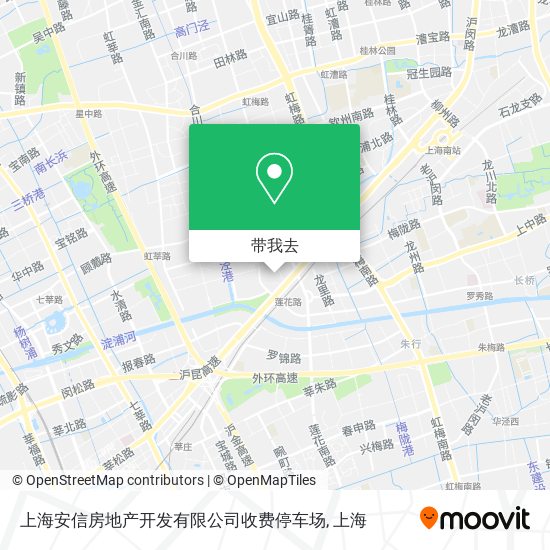 上海安信房地产开发有限公司收费停车场地图