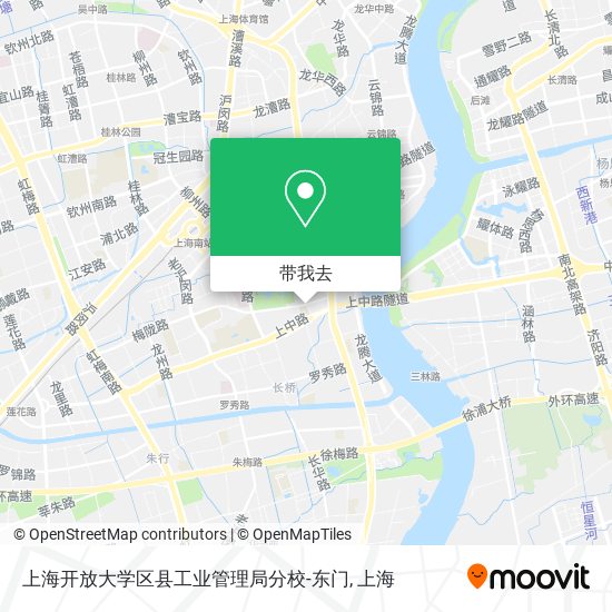 上海开放大学区县工业管理局分校-东门地图