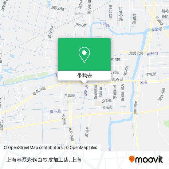 上海春磊彩钢白铁皮加工店地图