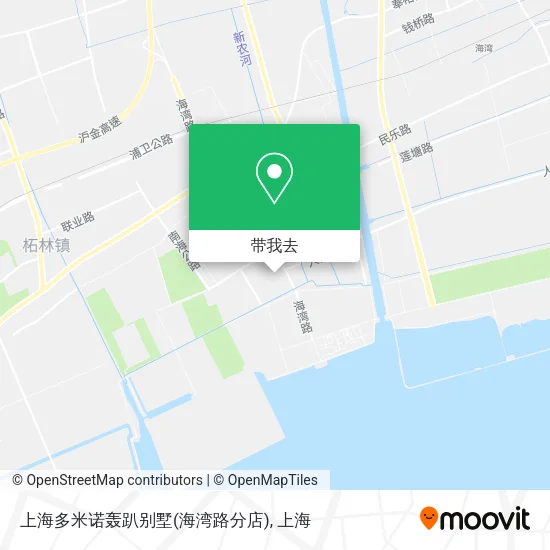 上海多米诺轰趴别墅(海湾路分店)地图