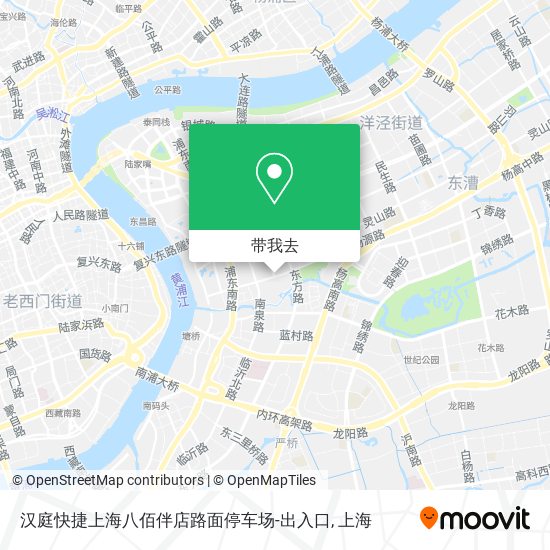 汉庭快捷上海八佰伴店路面停车场-出入口地图