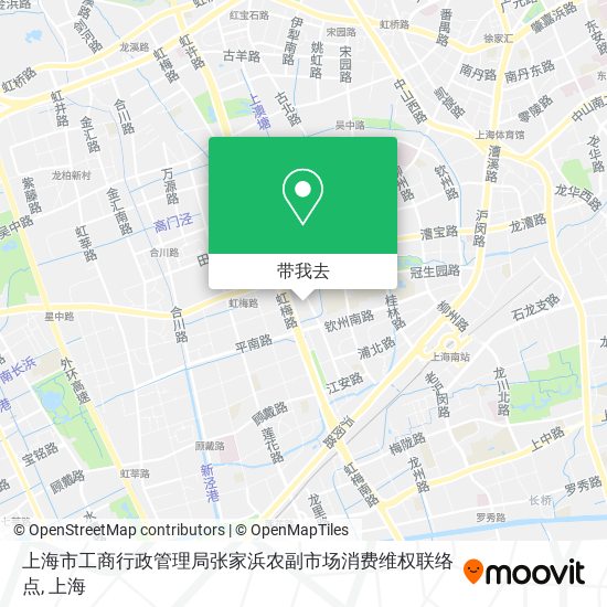 上海市工商行政管理局张家浜农副市场消费维权联络点地图
