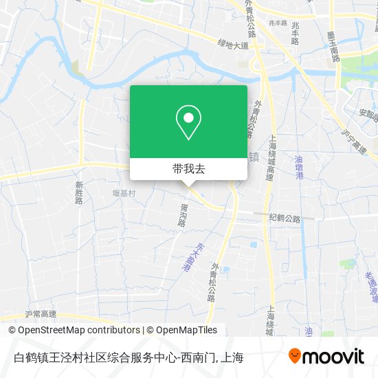 白鹤镇王泾村社区综合服务中心-西南门地图
