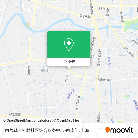 白鹤镇王泾村社区综合服务中心-西南门地图