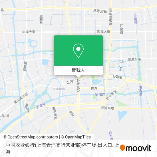 中国农业银行(上海青浦支行营业部)停车场-出入口地图