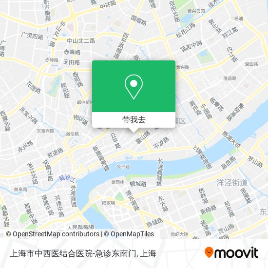 上海市中西医结合医院-急诊东南门地图