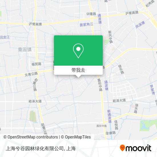 上海兮谷园林绿化有限公司地图