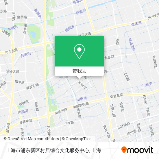 上海市浦东新区村居综合文化服务中心地图