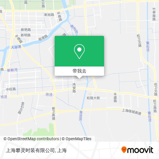 上海攀灵时装有限公司地图