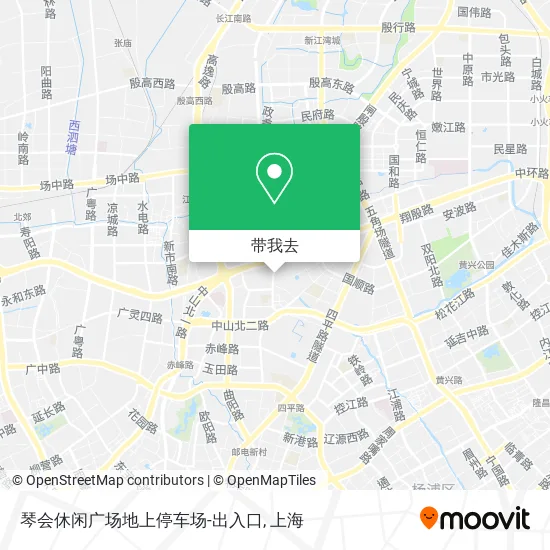 琴会休闲广场地上停车场-出入口地图