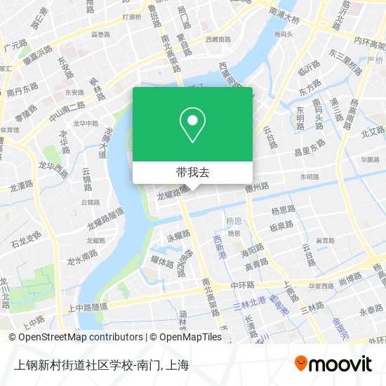上钢新村街道社区学校-南门地图