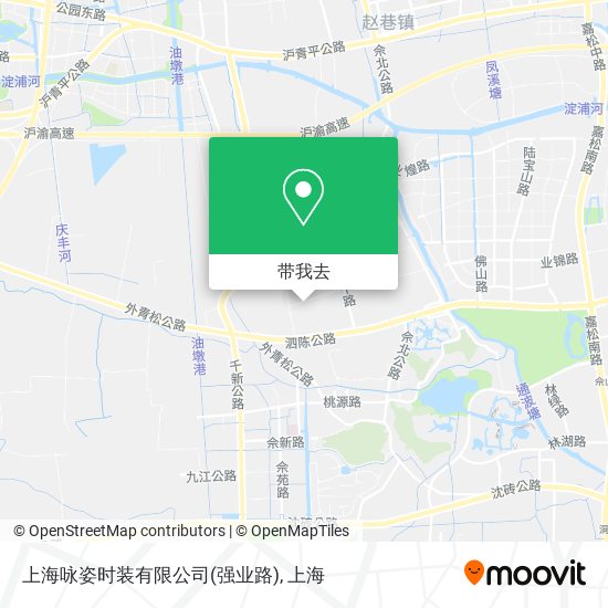 上海咏姿时装有限公司(强业路)地图