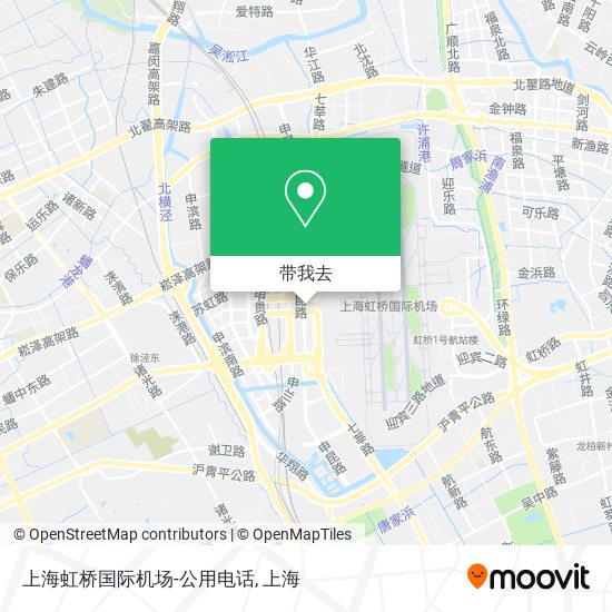 上海虹桥国际机场-公用电话地图