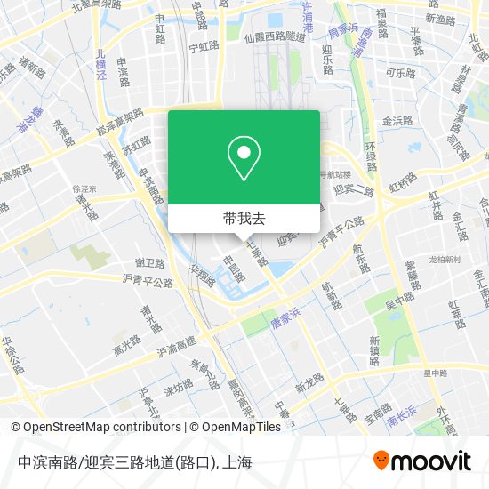 申滨南路/迎宾三路地道(路口)地图