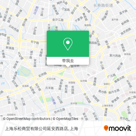 上海乐松商贸有限公司延安西路店地图