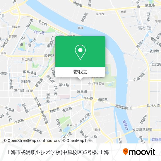 上海市杨浦职业技术学校(中原校区)5号楼地图