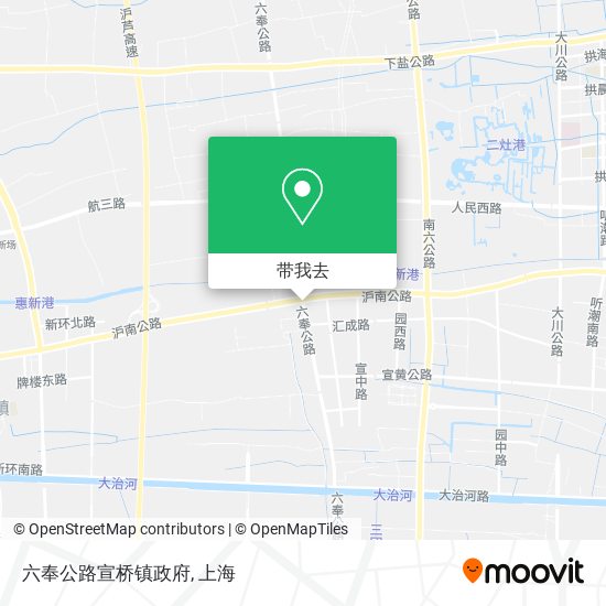 六奉公路宣桥镇政府地图