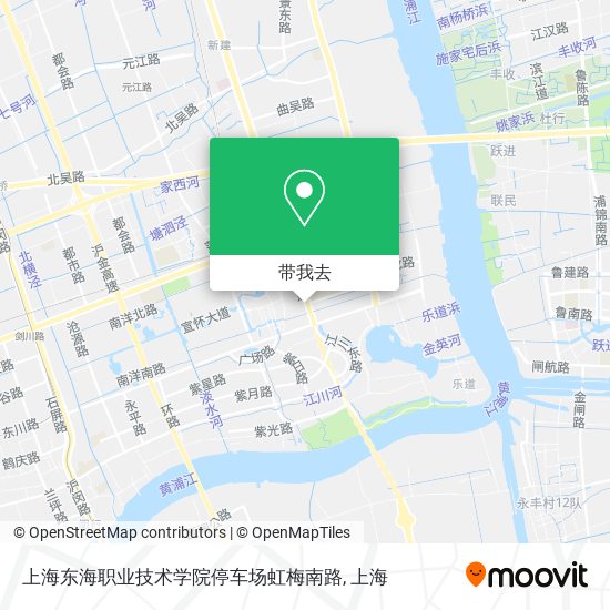 上海东海职业技术学院停车场虹梅南路地图