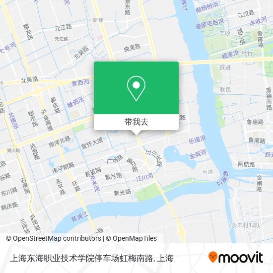 上海东海职业技术学院停车场虹梅南路地图