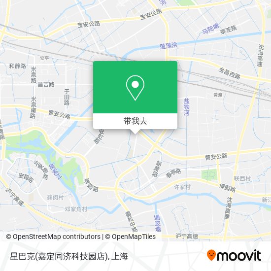 星巴克(嘉定同济科技园店)地图