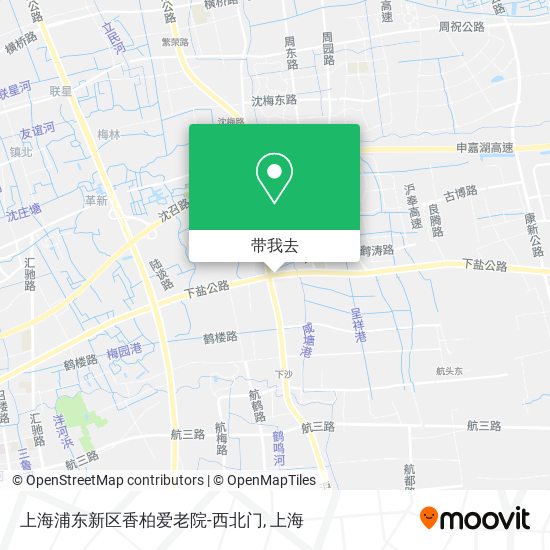 上海浦东新区香柏爱老院-西北门地图