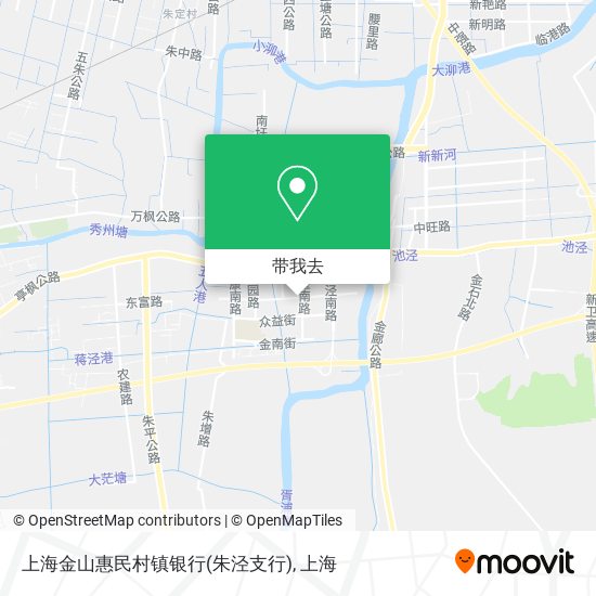 上海金山惠民村镇银行(朱泾支行)地图