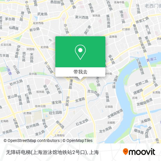 无障碍电梯(上海游泳馆地铁站2号口)地图