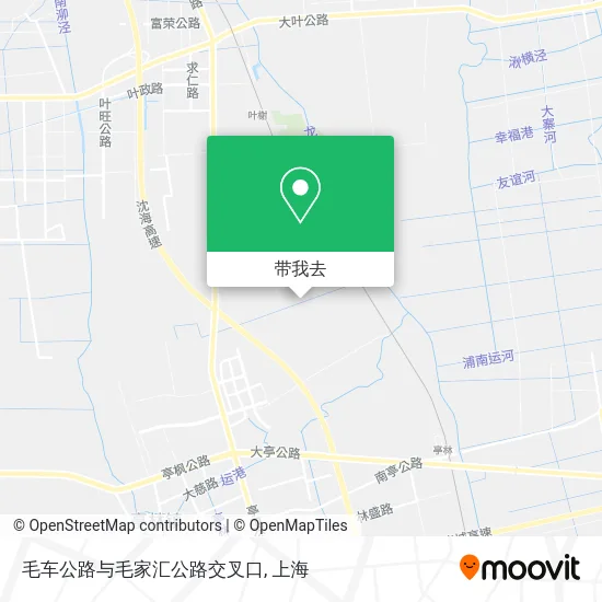 毛车公路与毛家汇公路交叉口地图