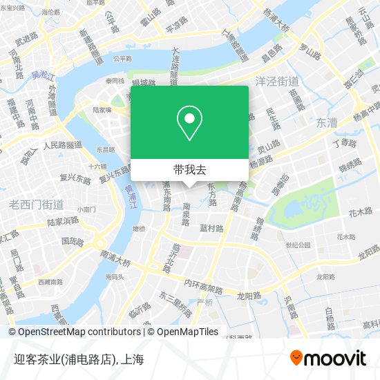 迎客茶业(浦电路店)地图