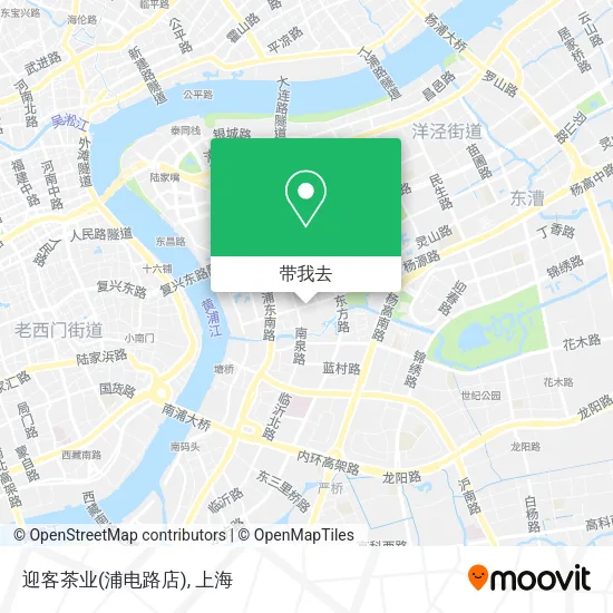 迎客茶业(浦电路店)地图