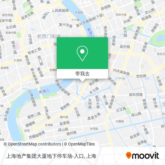 上海地产集团大厦地下停车场-入口地图