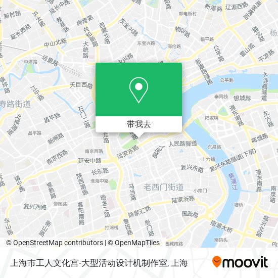 上海市工人文化宫-大型活动设计机制作室地图