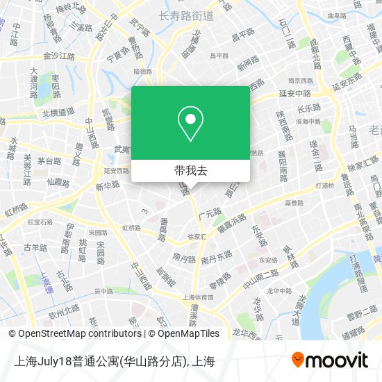 上海July18普通公寓(华山路分店)地图