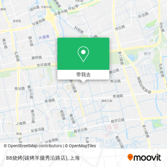 88烧烤(碳烤羊腿秀沿路店)地图