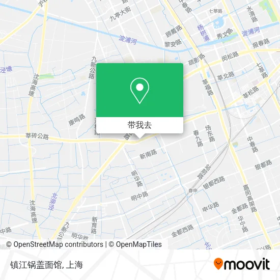 镇江锅盖面馆地图