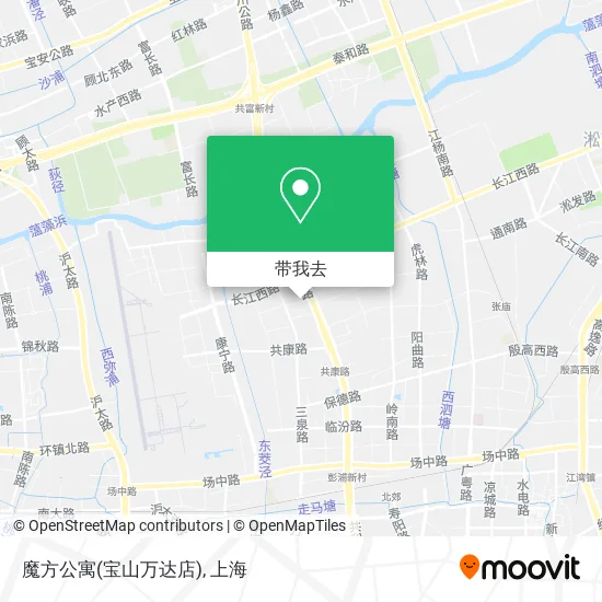 魔方公寓(宝山万达店)地图