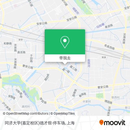 同济大学(嘉定校区)德才馆-停车场地图
