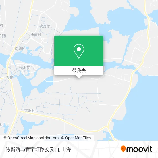 陈新路与官字圩路交叉口地图