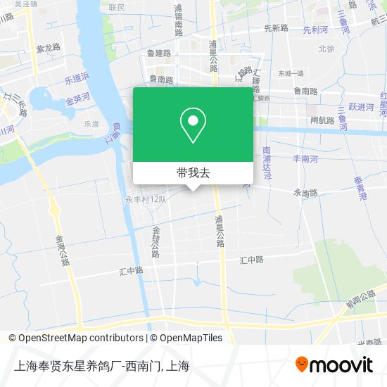 上海奉贤东星养鸽厂-西南门地图
